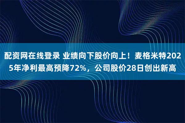 配资网在线登录 业绩向下股价向上！麦格米特2025年净利最高预降72%，公司股价28日创出新高