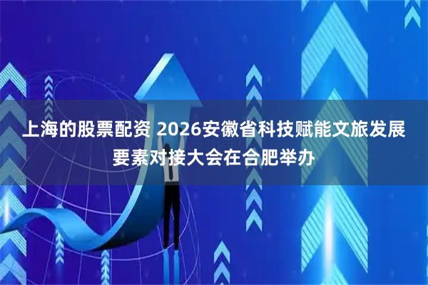 上海的股票配资 2026安徽省科技赋能文旅发展要素对接大会在合肥举办
